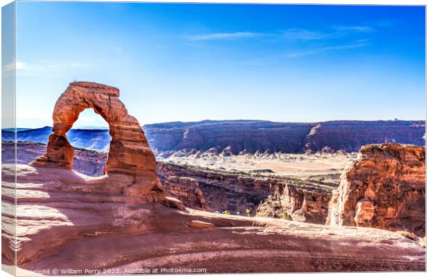 Delicate Arch Rock Canyon Arches National Park Moa Canvas Print by William Perry