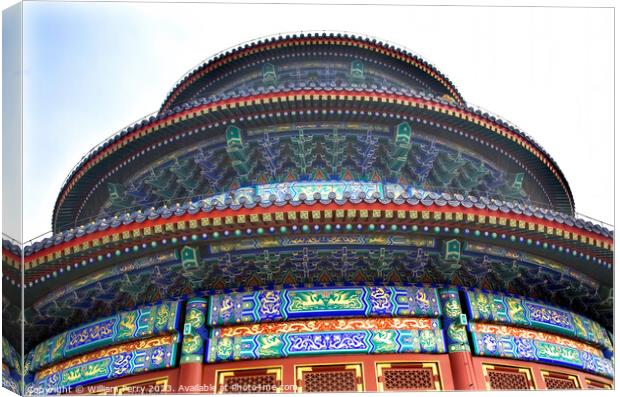 Prayer Hall Temple of Heaven Beijing China Canvas Print by William Perry