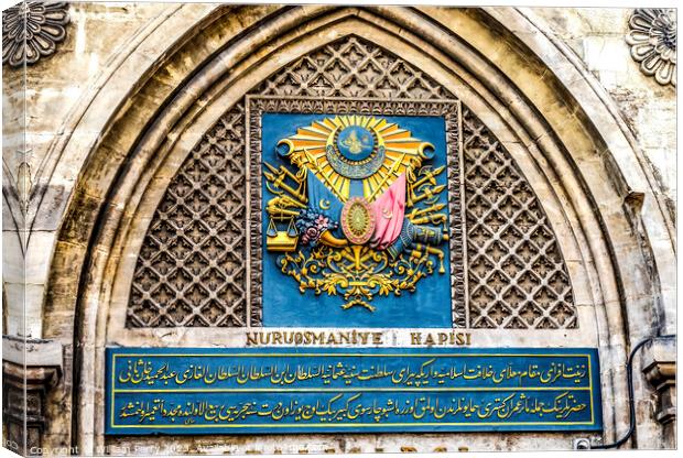 Colorful Nuruosmaniye Gate Grand Bazaar Istanbul Turkey Canvas Print by William Perry