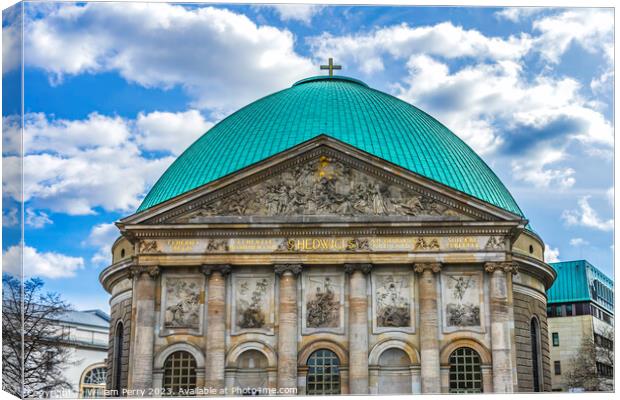 Saint Hedwig's Catholic Cathedral Berlin Germany Canvas Print by William Perry