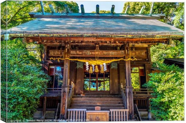 Main Hall Hotoku Ninomiya Shinto Shrine Odawara Japan Canvas Print by William Perry