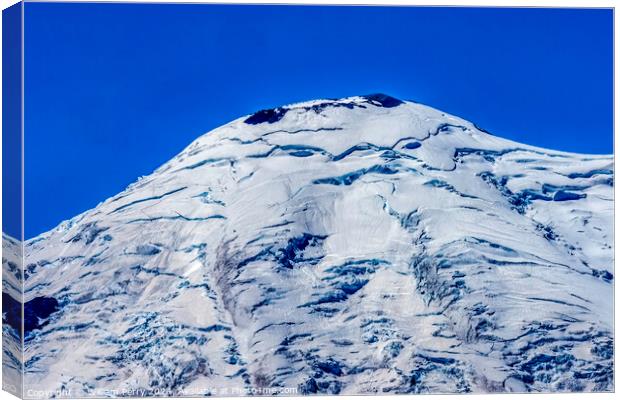 Mount Rainier Close Crater Crystal Mountain Lookout Pierce Count Canvas Print by William Perry