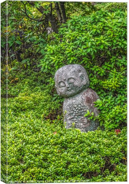 Jizo Child Buddha Statue Tofuku-Ji Buddhist Temple Kyoto Japan Canvas Print by William Perry