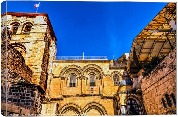 Church of the Holy Sepulchre Jerusalem Israel  Canvas Print by William Perry