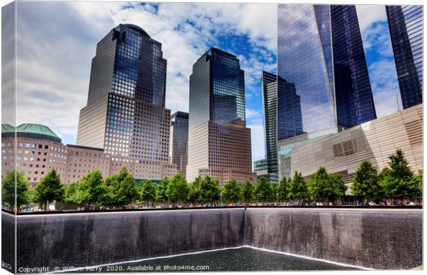 World Trade Center Memorial Pool New York City Canvas Print by William Perry