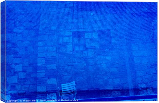 Blue Water Abstract Background Oaxaca Mexico Canvas Print by William Perry