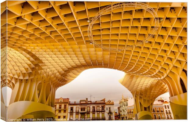 The Mushrooms Metropol Parasol Seville Andalusia Spain Canvas Print by William Perry