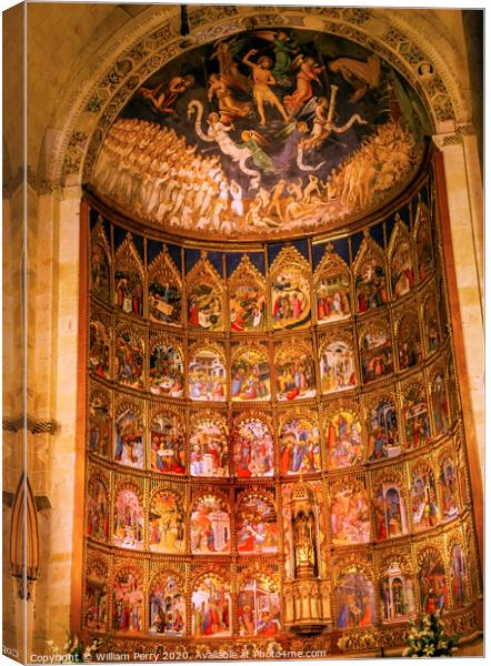 Ancient Apse House Old Salamanca Cathedral Spain Canvas Print by William Perry