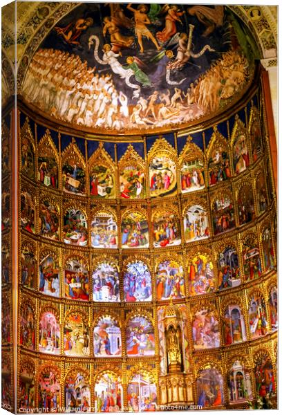 Ancient Apse House Old Salamanca Cathedral Spain Canvas Print by William Perry