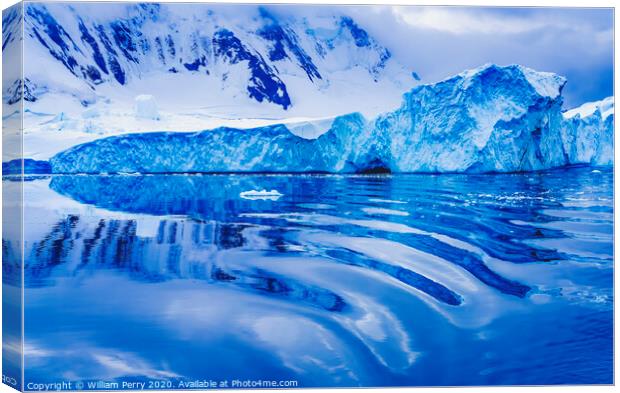 Blue Glaciers Dorian Bay Antarctica Canvas Print by William Perry