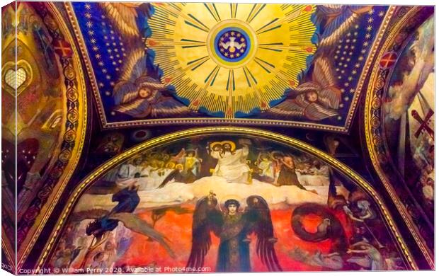 Holy Spirit Angel Mosaics Basilica Saint Volodymyr Cathedral Kie Canvas Print by William Perry