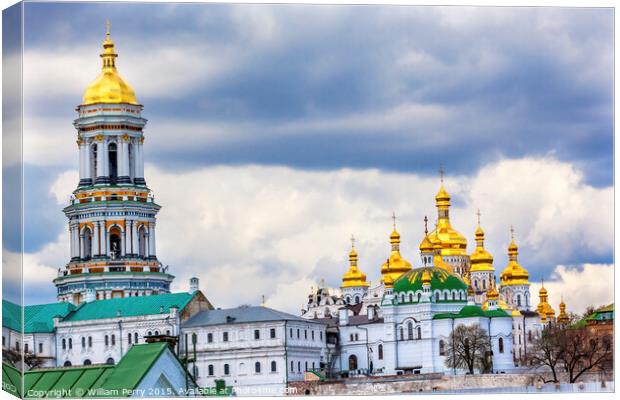 Great Bell Tower Uspenskiy Cathedral Lavra Cathedral Kiev Ukrain Canvas Print by William Perry