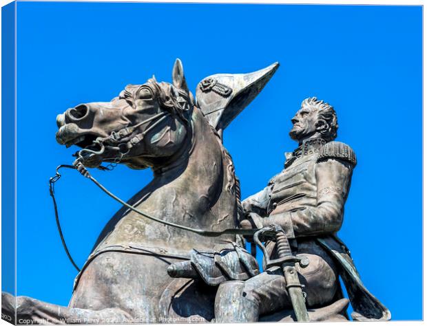 Andrew Jackson Statue Square New Orleans Louisiana Canvas Print by William Perry