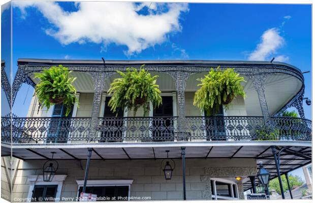 Old Building French Quarter Dauphine Street New Orleans Louisiana Canvas Print by William Perry