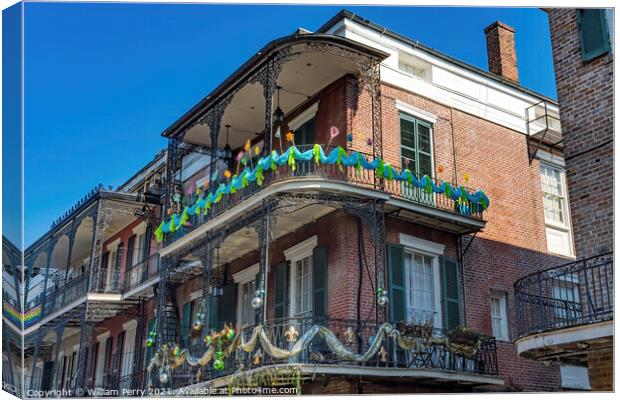 Old Building French Quarter Dumaine Street New Orleans Louisiana Canvas Print by William Perry