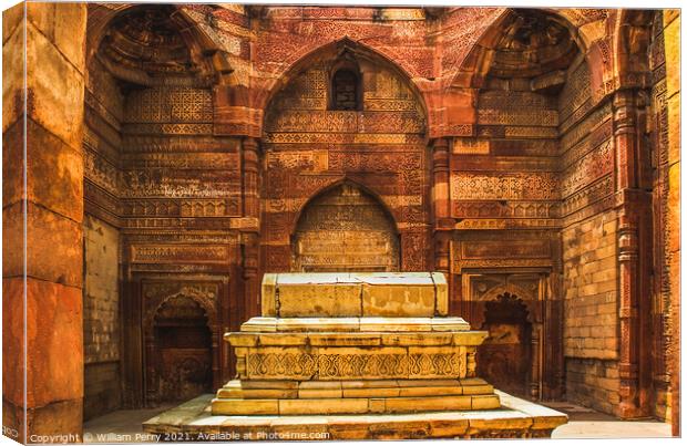 Iltumish Tomb Qutab Minar New Delhi India Canvas Print by William Perry