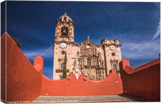 Templo De San Cayetano, Guanajuato Mexico Canvas Print by William Perry