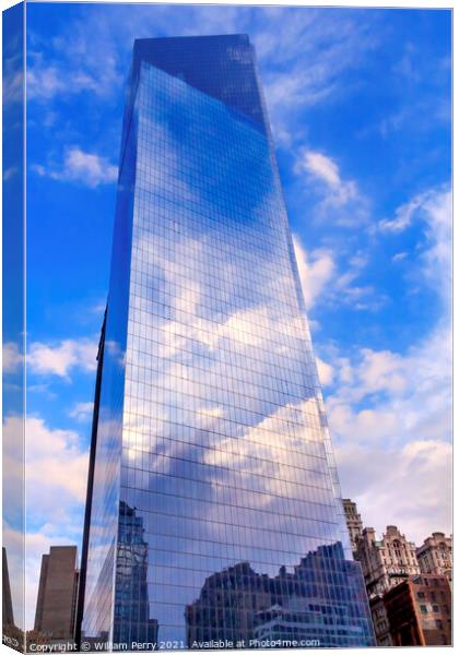 New World Trade Center Glass Building Skyscraper Skyline Reflect Canvas Print by William Perry