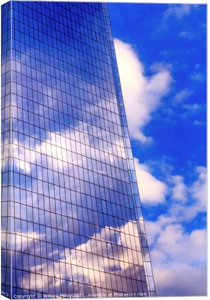 Skysrcaper Abstract Glass Building New York City NY Canvas Print by William Perry
