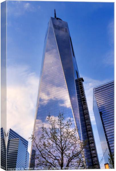New World Trade Center Glass Building Skyscraper Reflection New  Canvas Print by William Perry