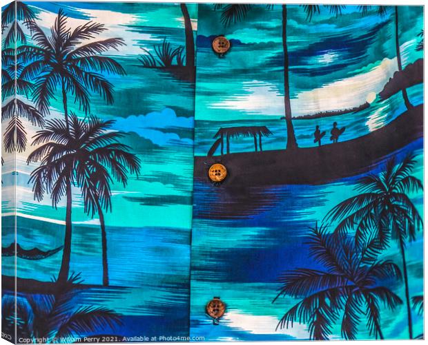 Colorful Hawaiian Shirt Maui Hawaii Canvas Print by William Perry