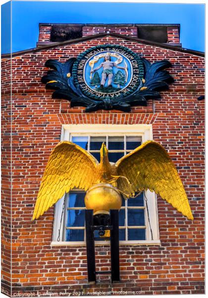 Faneuil Meeting Hall Freedom Trail Boston Massachusetts Canvas Print by William Perry