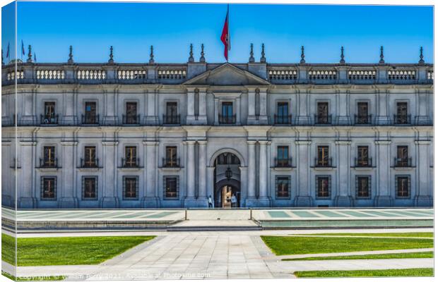 La Moneda President's Palace Santiago Chile Canvas Print by William Perry