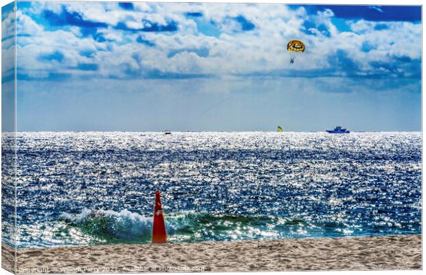 Blue Ocean Fort Lauderdale Florida Canvas Print by William Perry