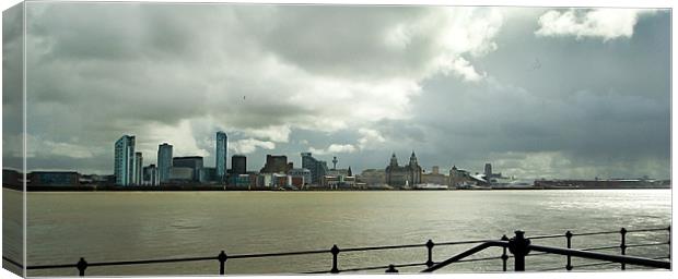 Liverpool River Mersey Canvas Print by Wayne Molyneux