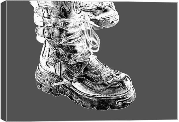 Heavy Metal Boots Canvas Print by Wayne Molyneux