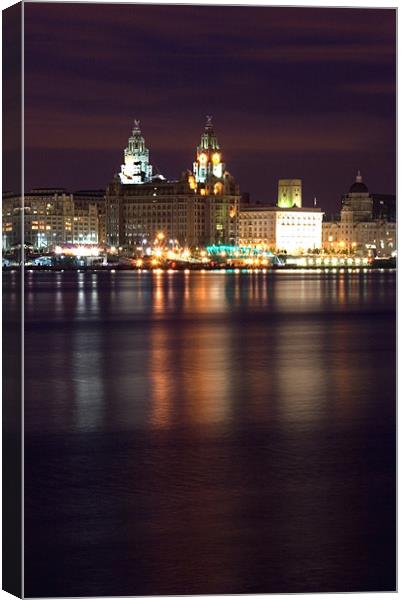 Liverpool River Mersey Canvas Print by Wayne Molyneux