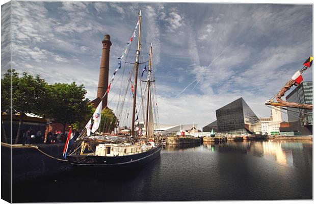 Liverpool Docks & Pumphouse Canvas Print by Wayne Molyneux