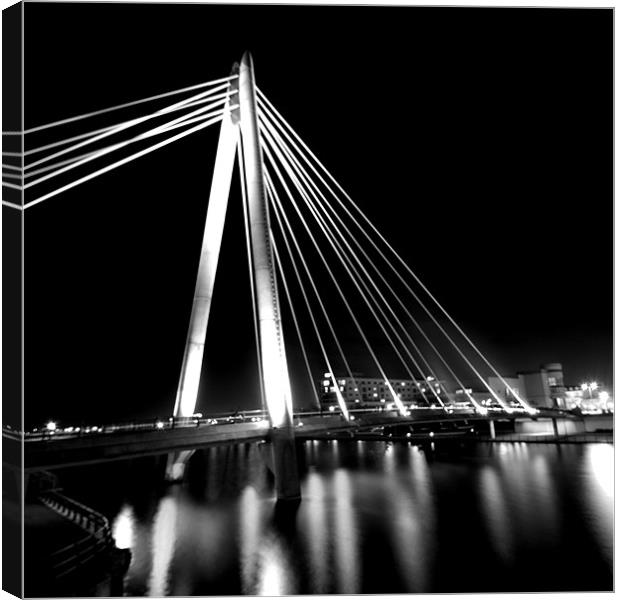 Marine Bridge Southport Canvas Print by Wayne Molyneux