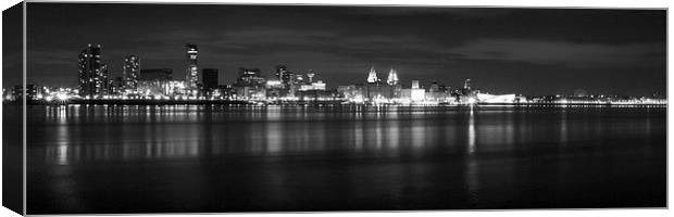 Liverpool Waterfront Canvas Print by Wayne Molyneux