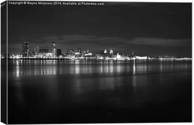 Liverpool at Night Canvas Print by Wayne Molyneux