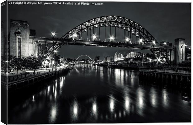 Tyne Bridge & The Sage Canvas Print by Wayne Molyneux