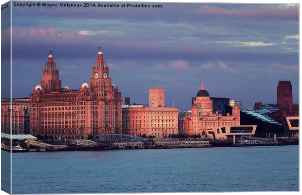 Liverpool River Mersey Canvas Print by Wayne Molyneux