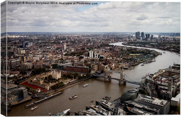 London from The Shard  Canvas Print by Wayne Molyneux