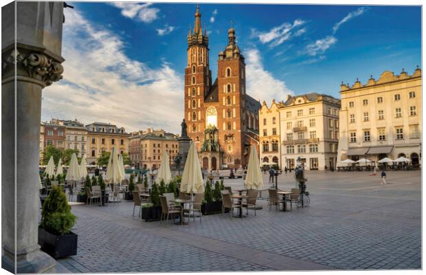 Krakow, Poland - MAY 18, 2020: The city is slowly restoring it's energy after the lockdown due to coronavirus is lifted Canvas Print by Arpan Bhatia