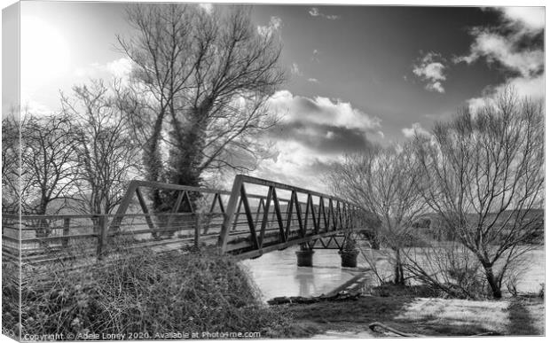 Huntsham Bridge over the River Wye Canvas Print by Adele Loney