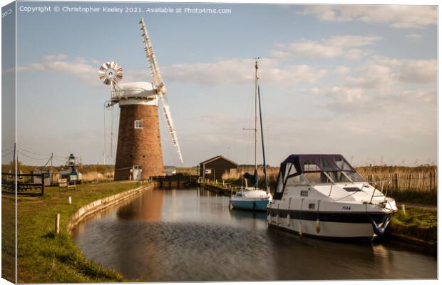 Horsey Windpump Canvas Print by Christopher Keeley