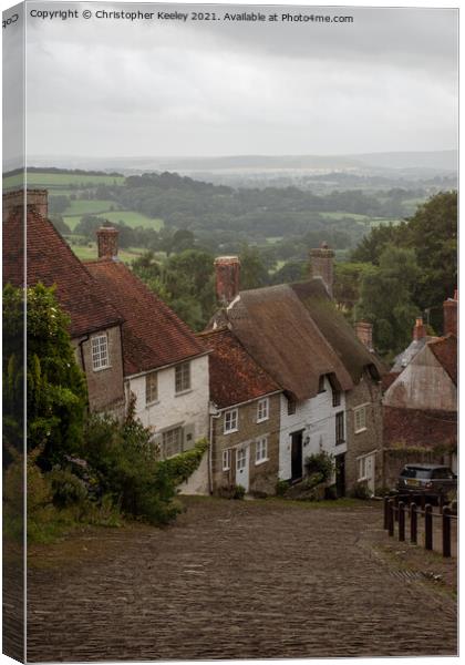 Gold Hill in Shaftesbury, Dorset Canvas Print by Christopher Keeley