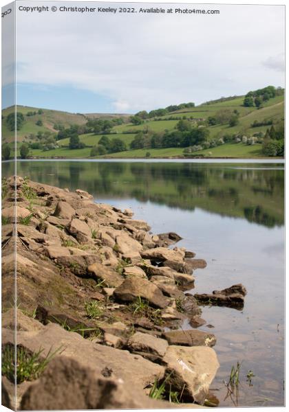 Reflections on Ladybower Reservoir Canvas Print by Christopher Keeley