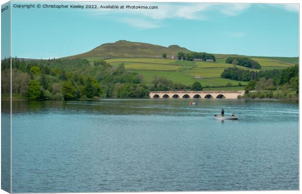 Boat on Ladybower Reservoir Canvas Print by Christopher Keeley