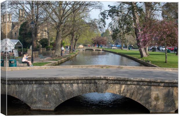 Bourton-on-the-Water in the Cotswolds Canvas Print by Christopher Keeley