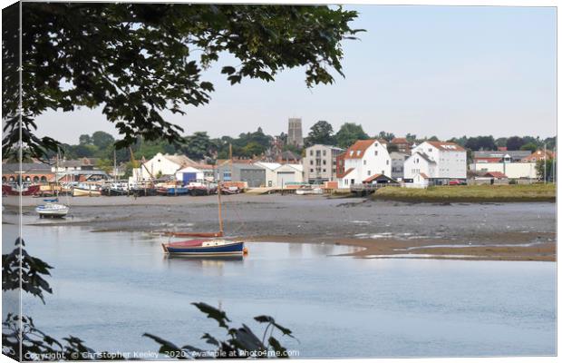 Woodbridge harbour views Canvas Print by Christopher Keeley