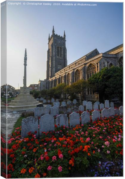 Cromer Church Canvas Print by Christopher Keeley