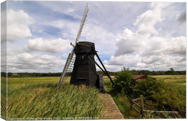 Herringfleet mill Canvas Print by Christopher Keeley