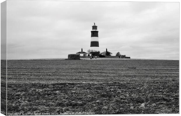 Happisburgh Lighthouse  Canvas Print by Christopher Keeley