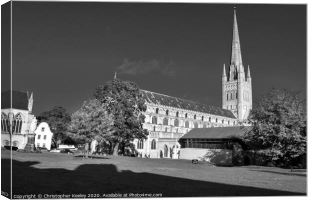 Norwich Cathedral Canvas Print by Christopher Keeley